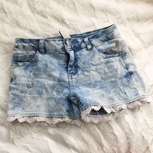girls jean shorts